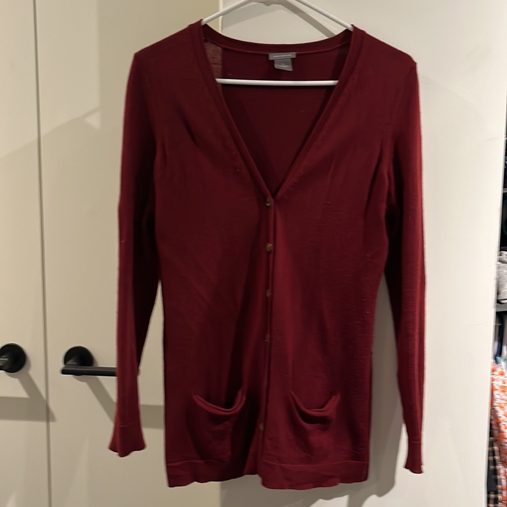 Burgundy/Red Ann Taylor Cardigan